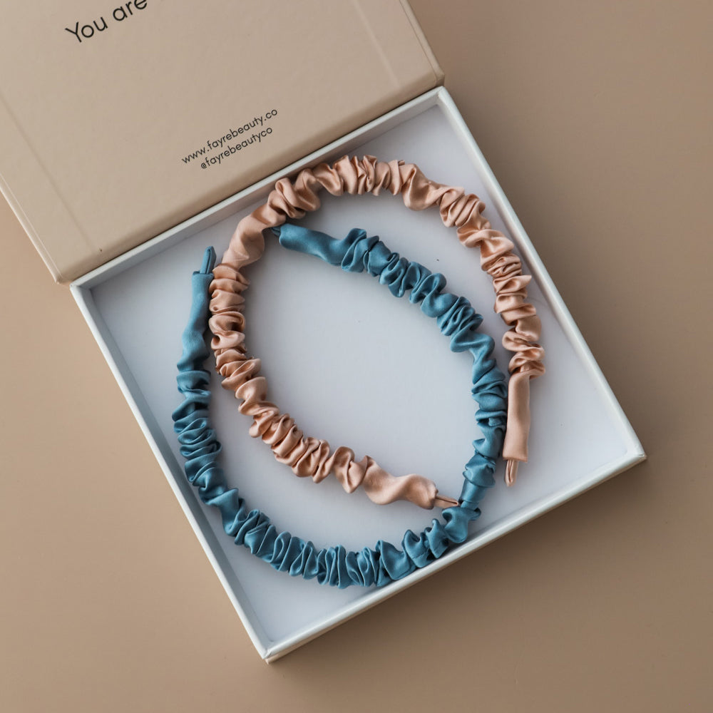 Fayre Silk Ruched Hairband Set