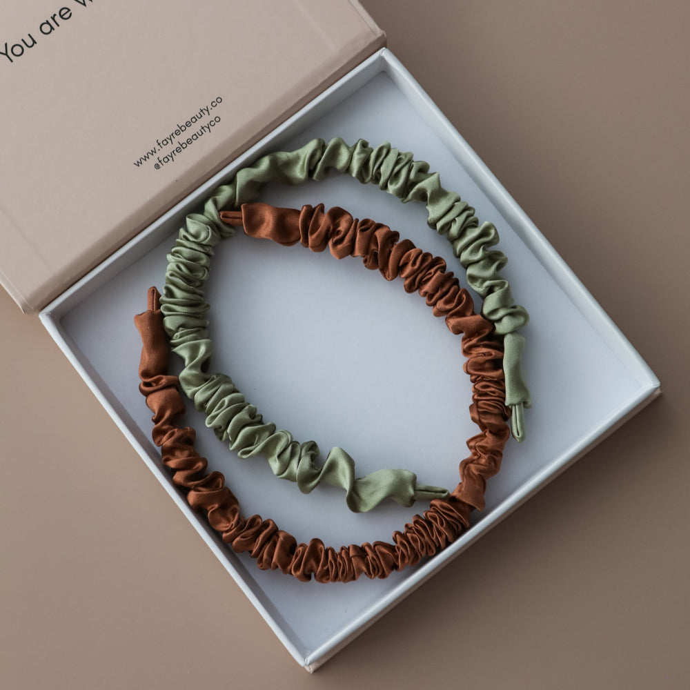 Fayre Silk Ruched Hairband Set