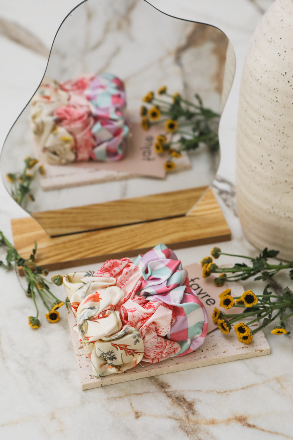 Fayre Silk Scrunchie Trio