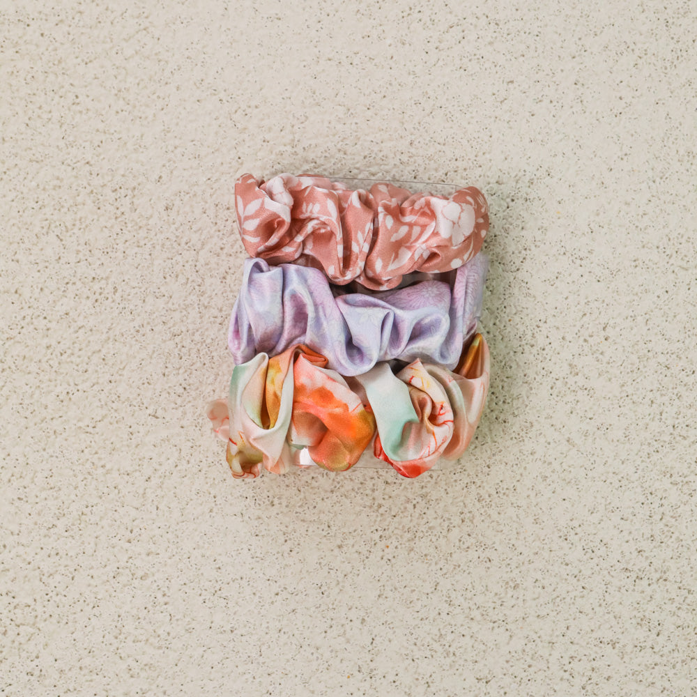 Fayre Silk Scrunchie Trio