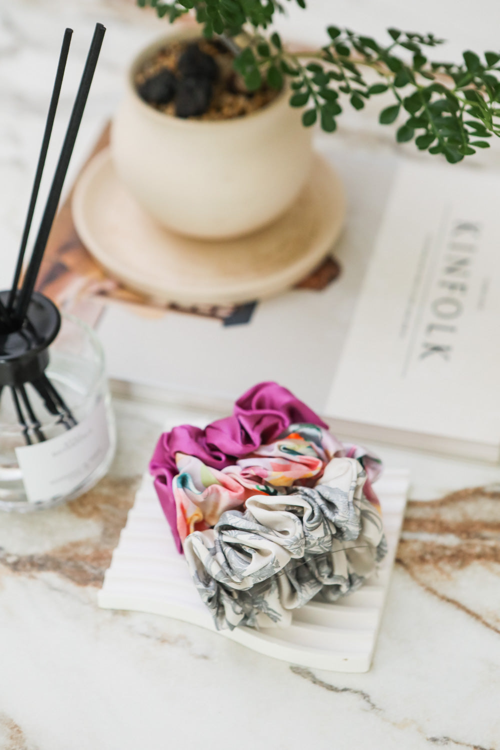Fayre Silk Scrunchie Trio