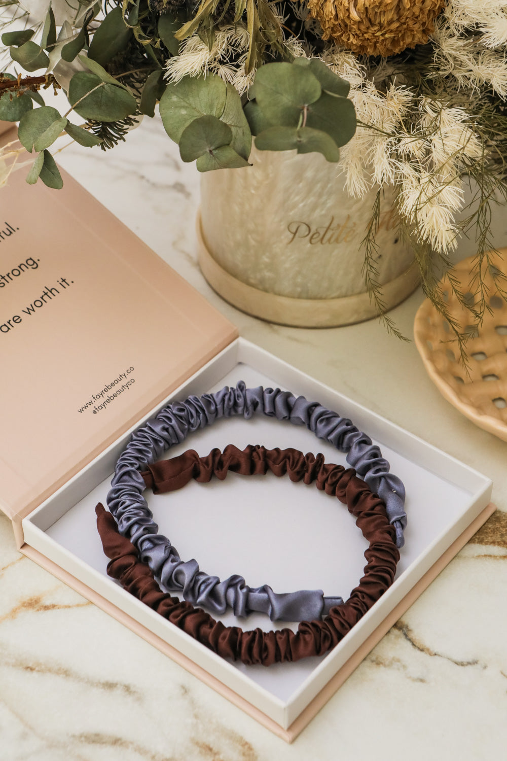 Fayre Silk Ruched Hairband Set