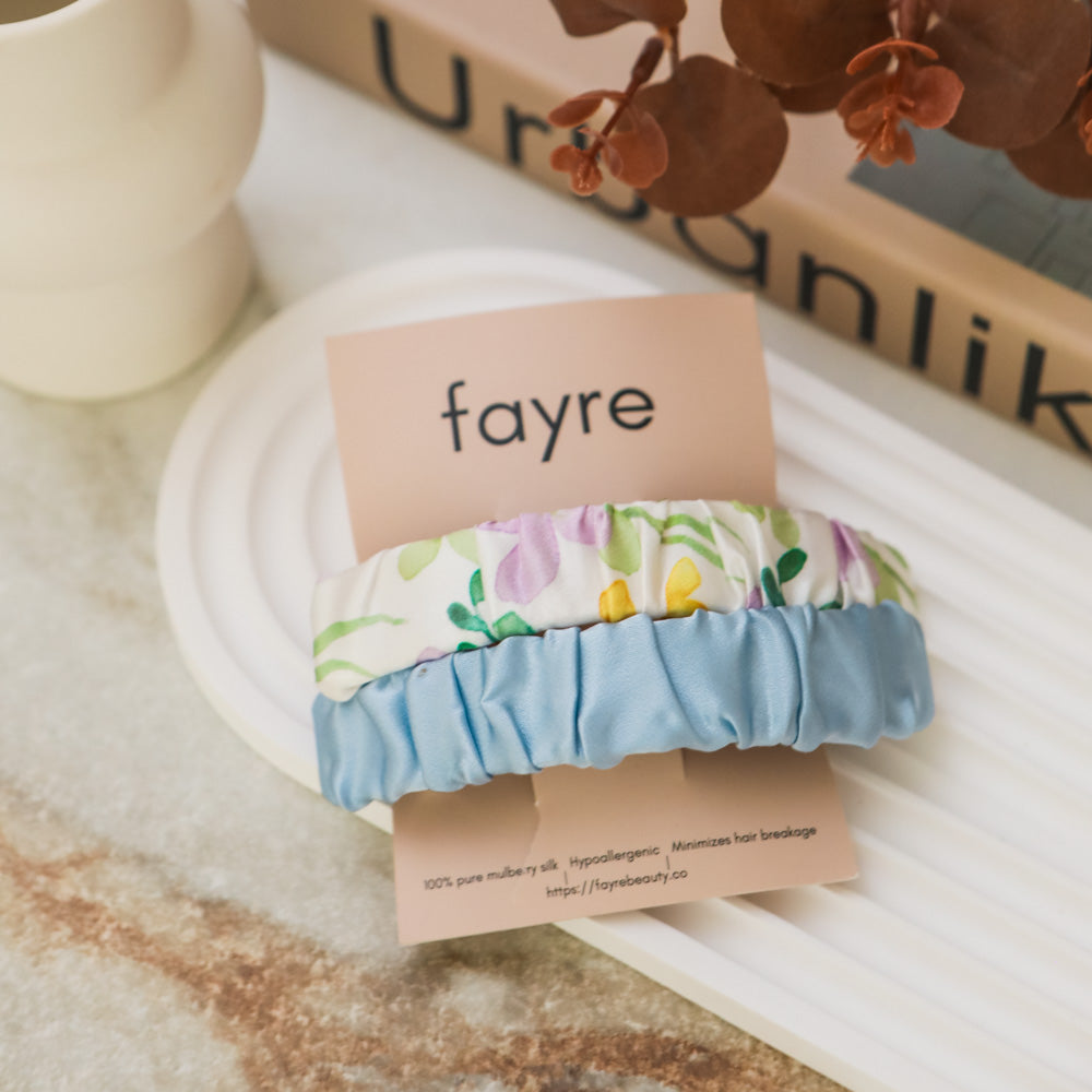 Fayre Silk Hair Barrette Duo