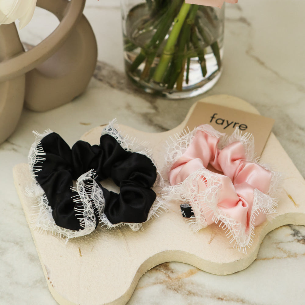 Fayre Silk Lace Scrunchie