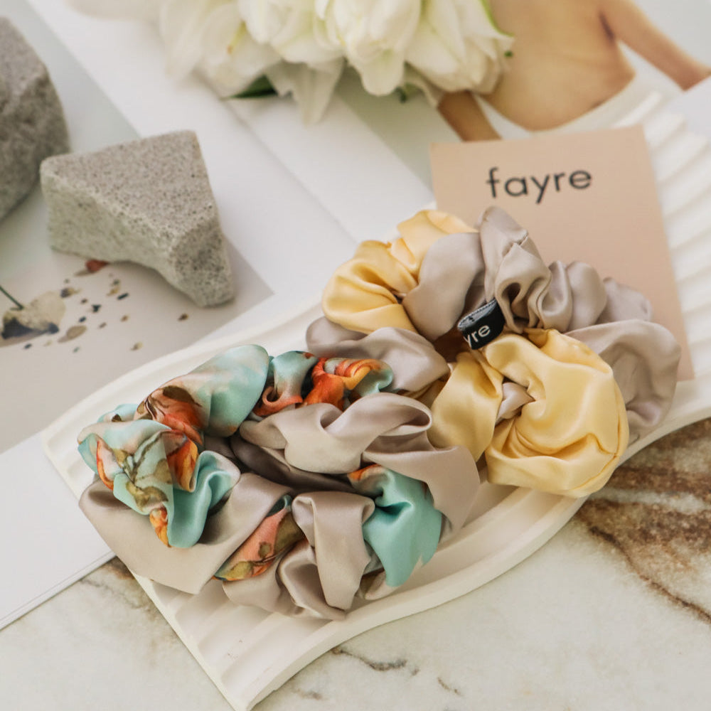 Fayre Silk Muse Scrunchie Duo