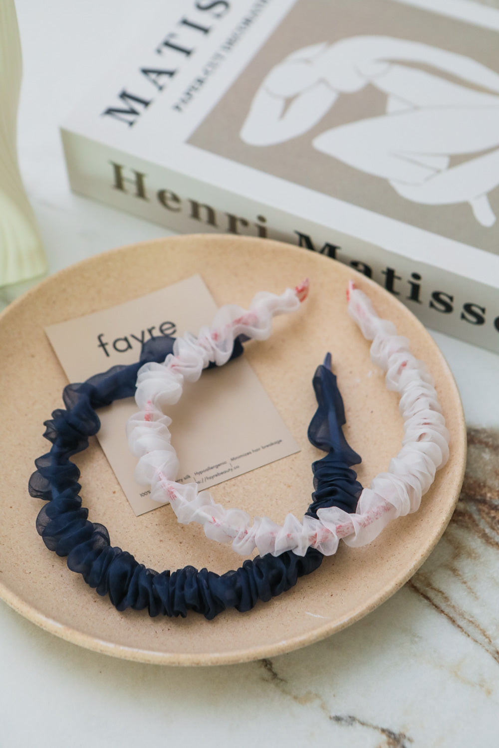 Fayre Silk Thin Ruched Hairband