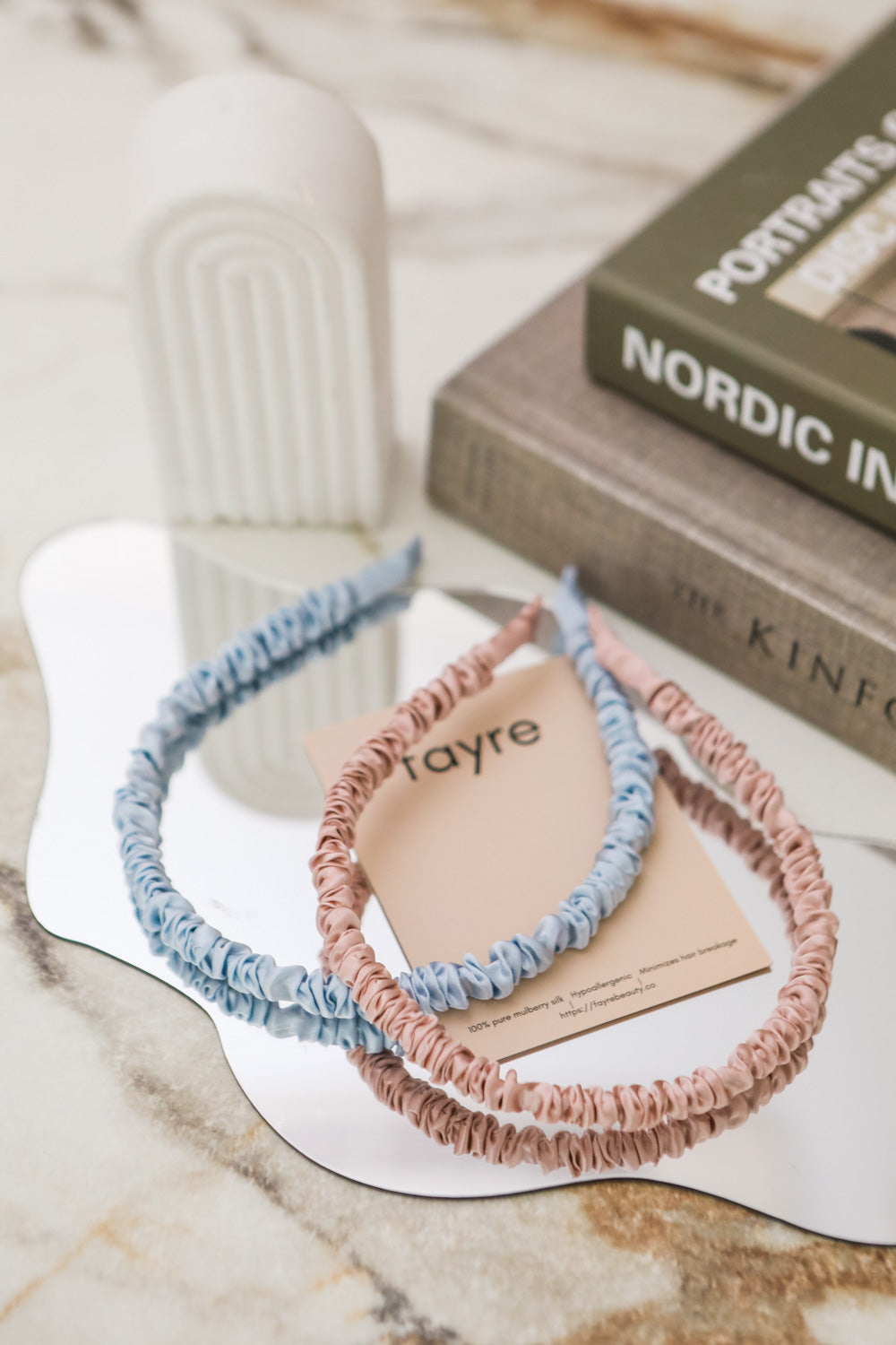 Fayre Silk Thin Ruched Hairband