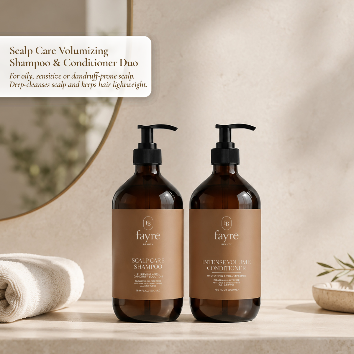 Fayre Scalp Care Volumizing Shampoo & Conditioner Duo