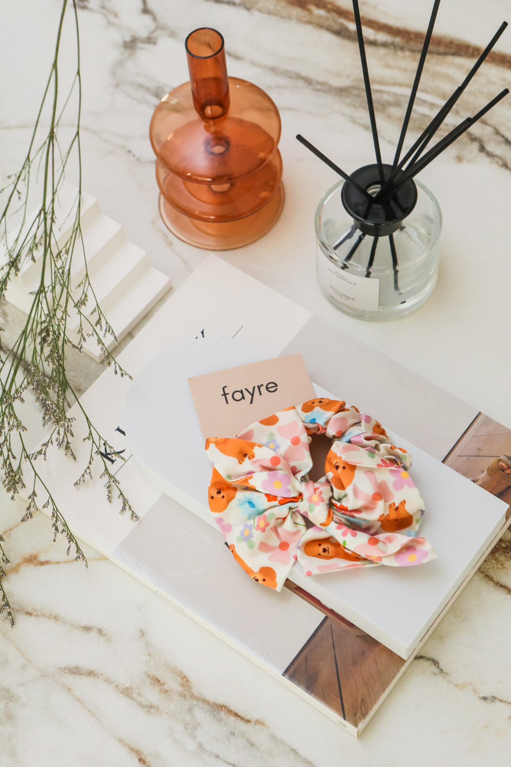 Fayre Ribbon Silk Scrunchie