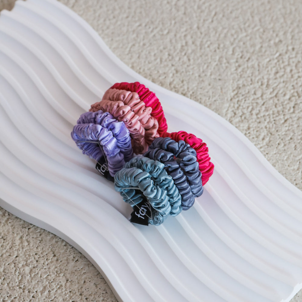Fayre Mini Silk Scrunchies