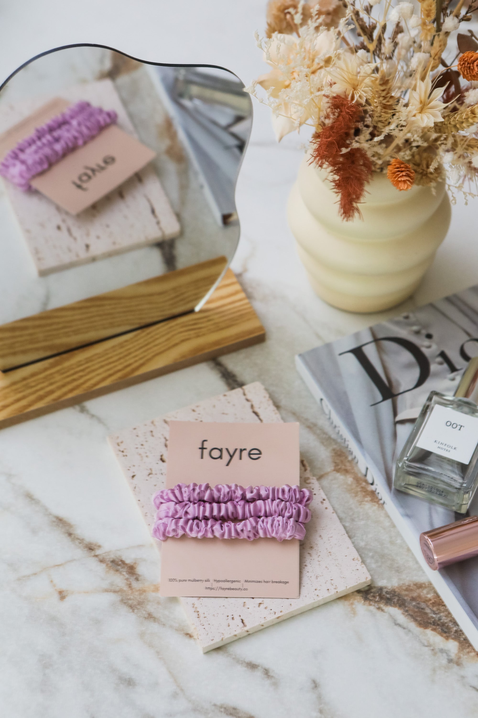 Fayre Silk Scrunchie Trio (Slim)