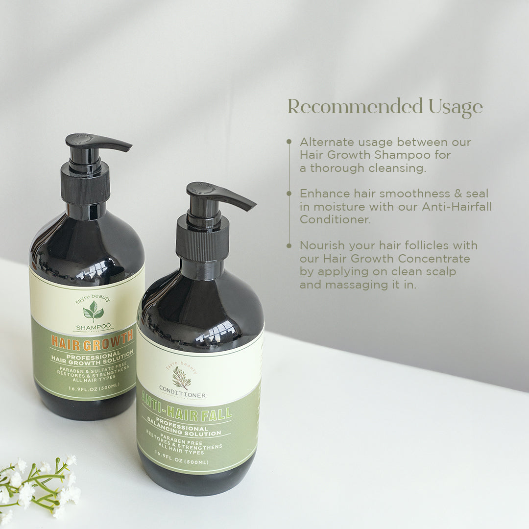 Fayre Premium Hair Growth Shampoo & Anti-hairfall Conditioner Duo