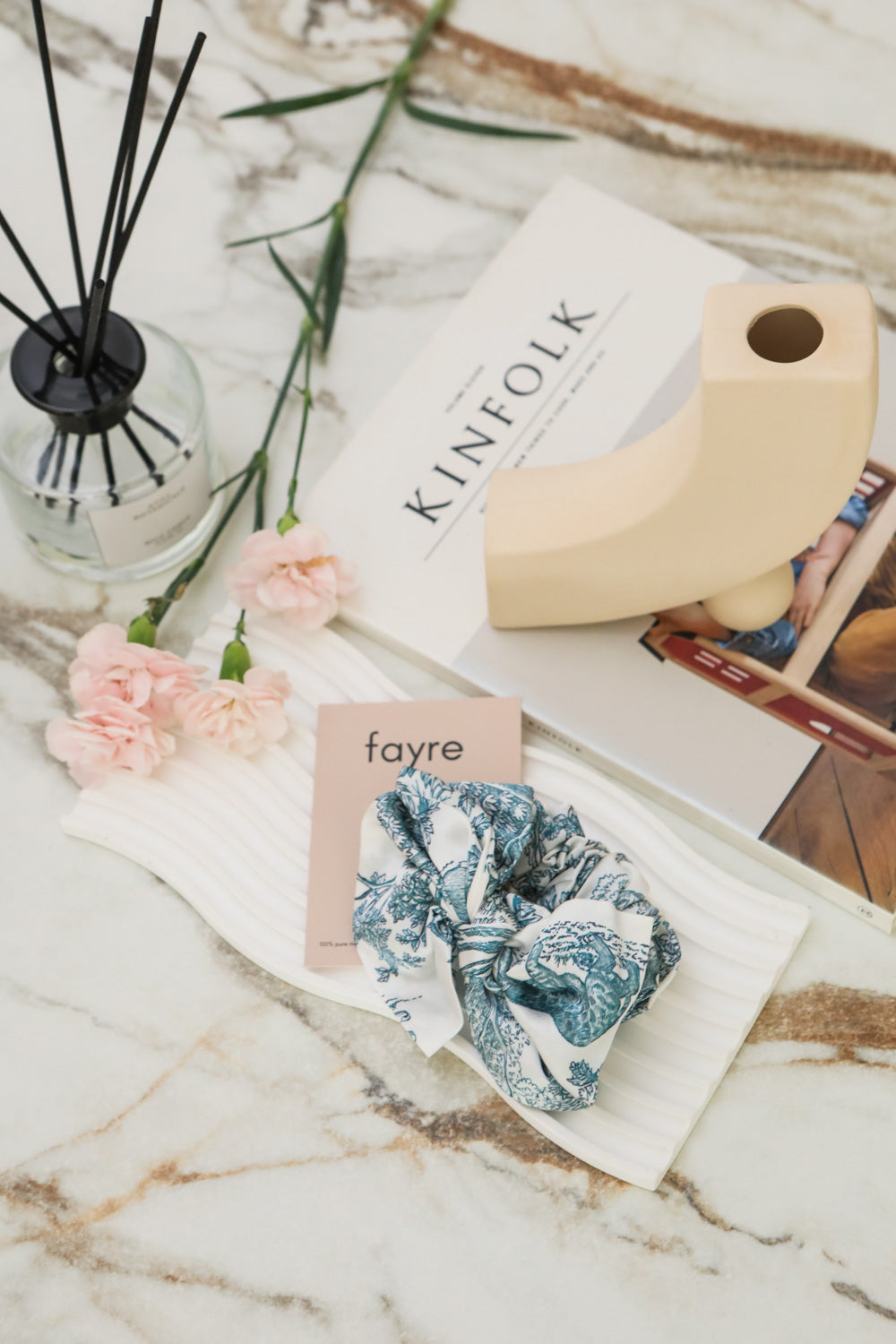 Fayre Ribbon Silk Scrunchie