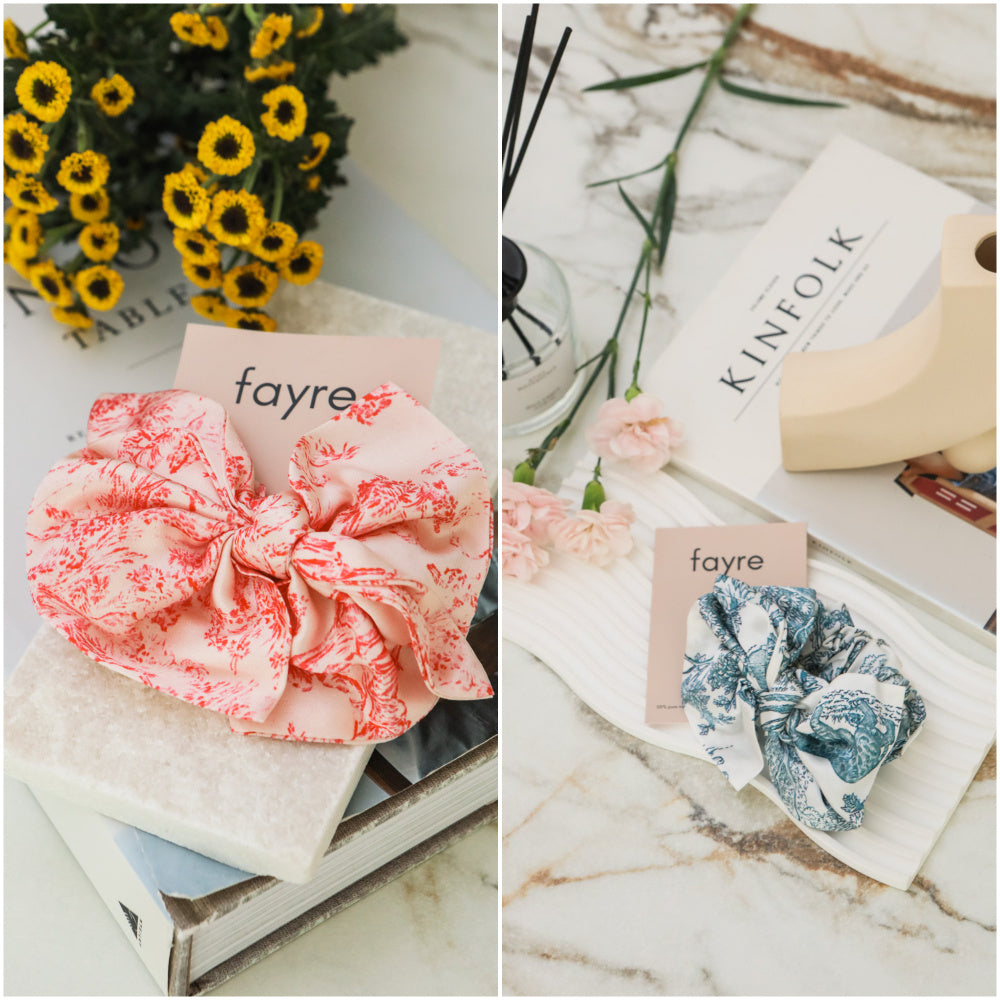 Fayre Ribbon Silk Scrunchie