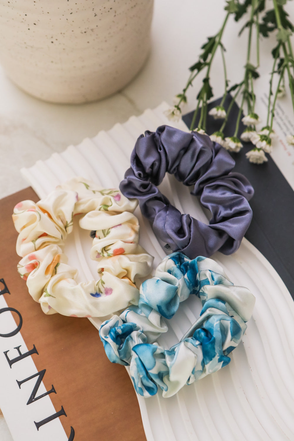 Fayre Silk Scrunchie Trio