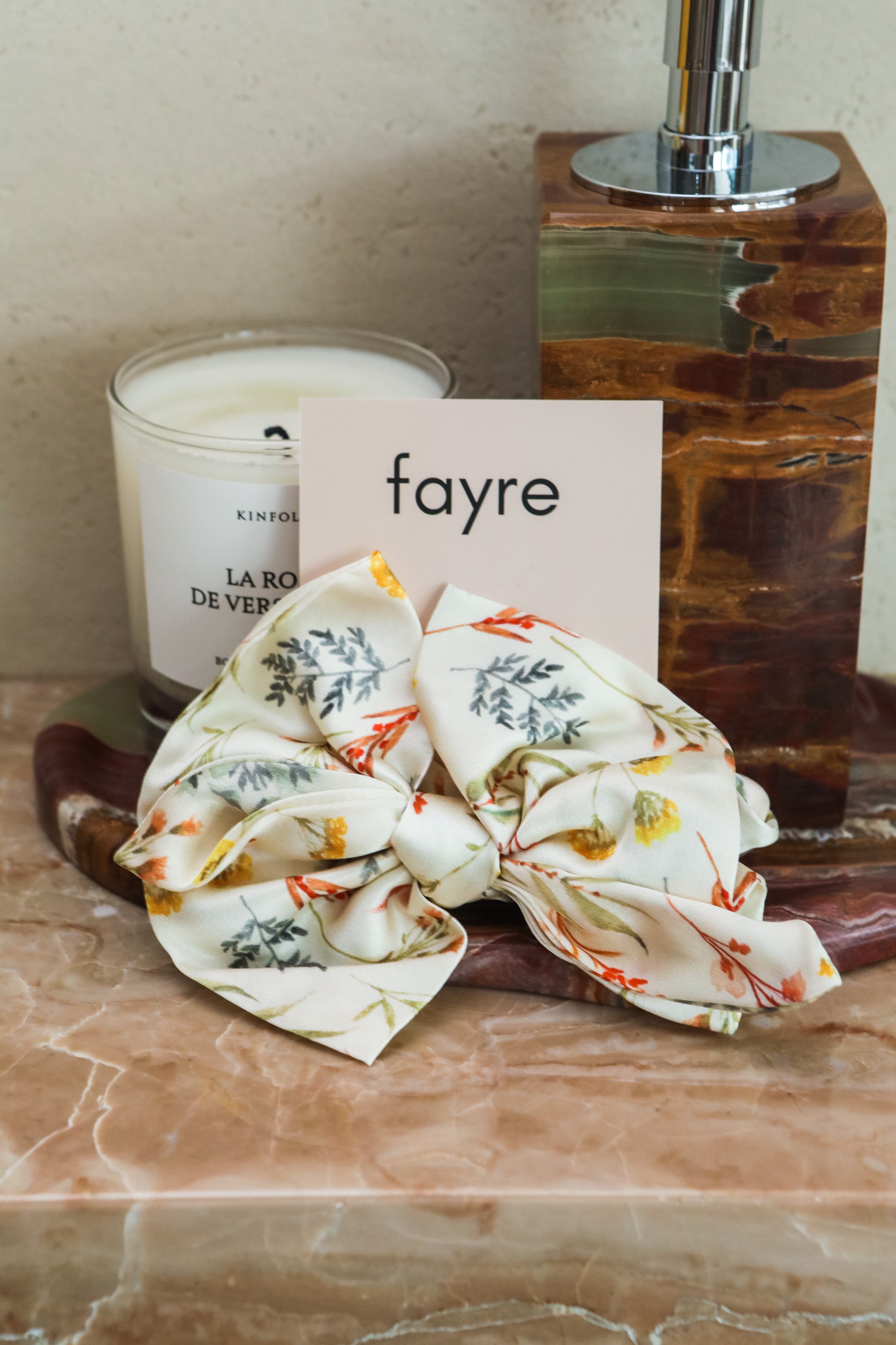 Fayre Ribbon Silk Scrunchie
