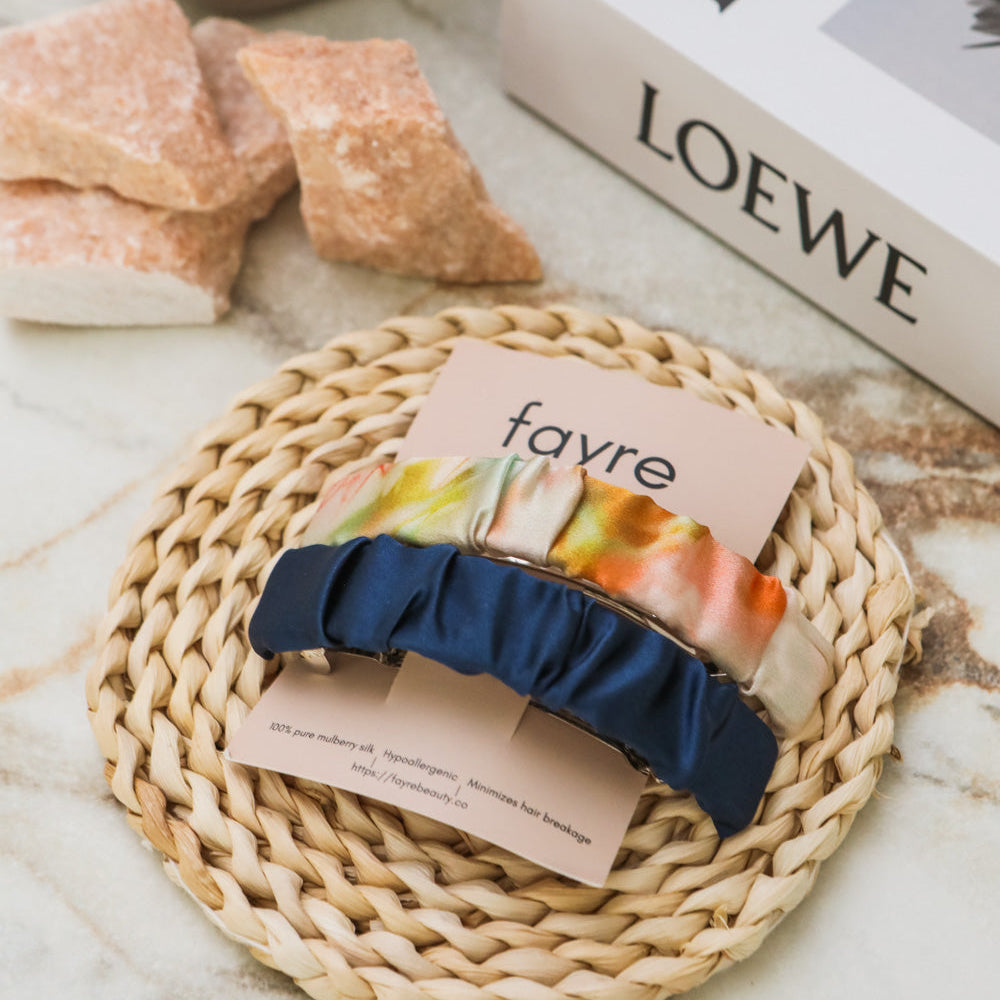 Fayre Silk Hair Barrette Duo