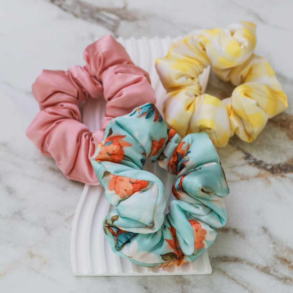 Fayre Silk Pillow Scrunchies Trio