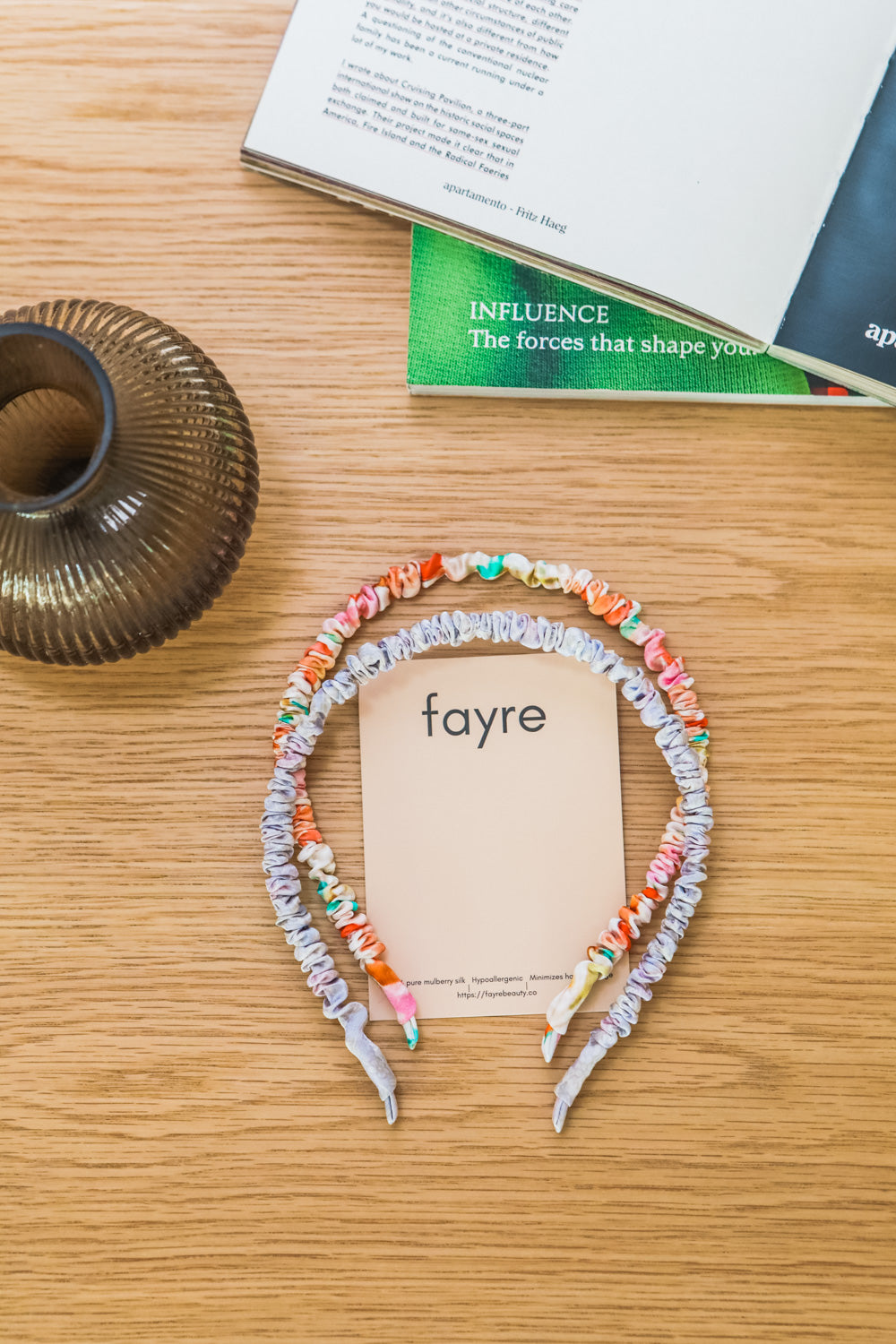 Fayre Silk Thin Ruched Hairband