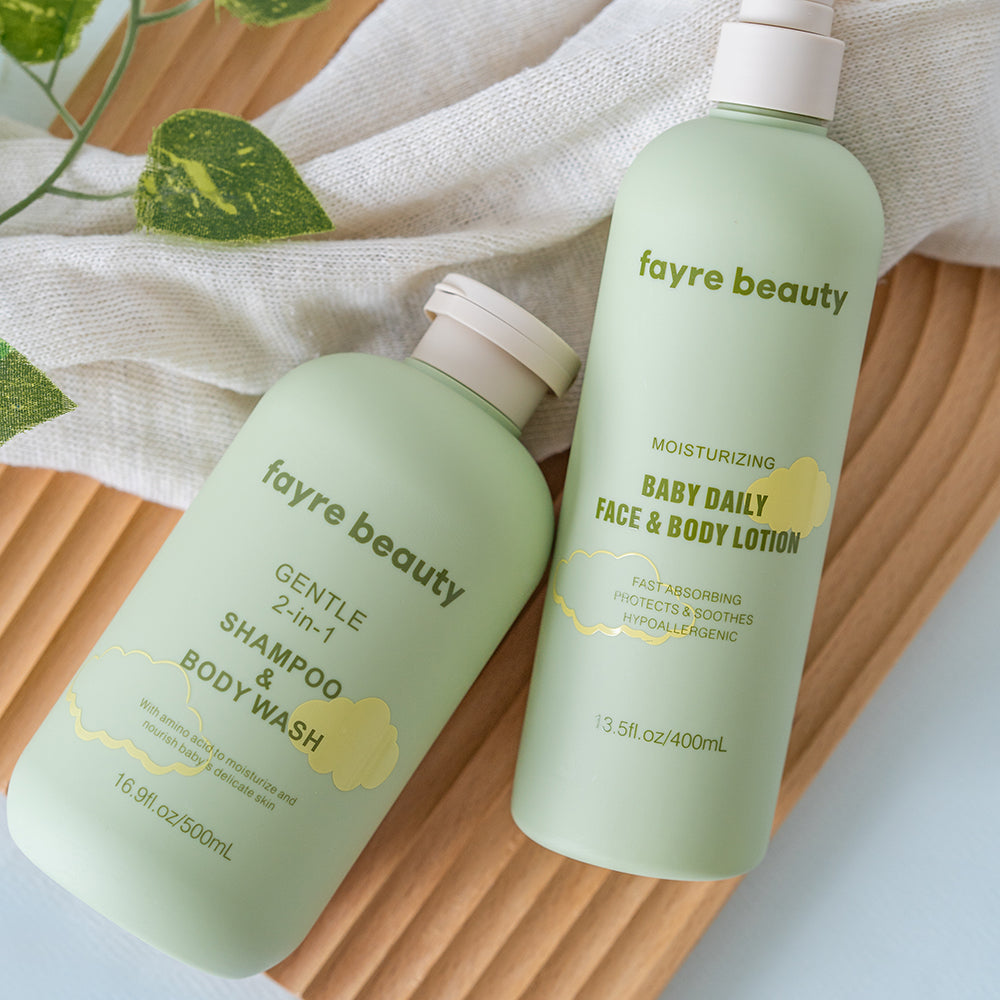 Fayre Baby 2-in-1 Shampoo & Body Wash and Baby Lotion Bundle