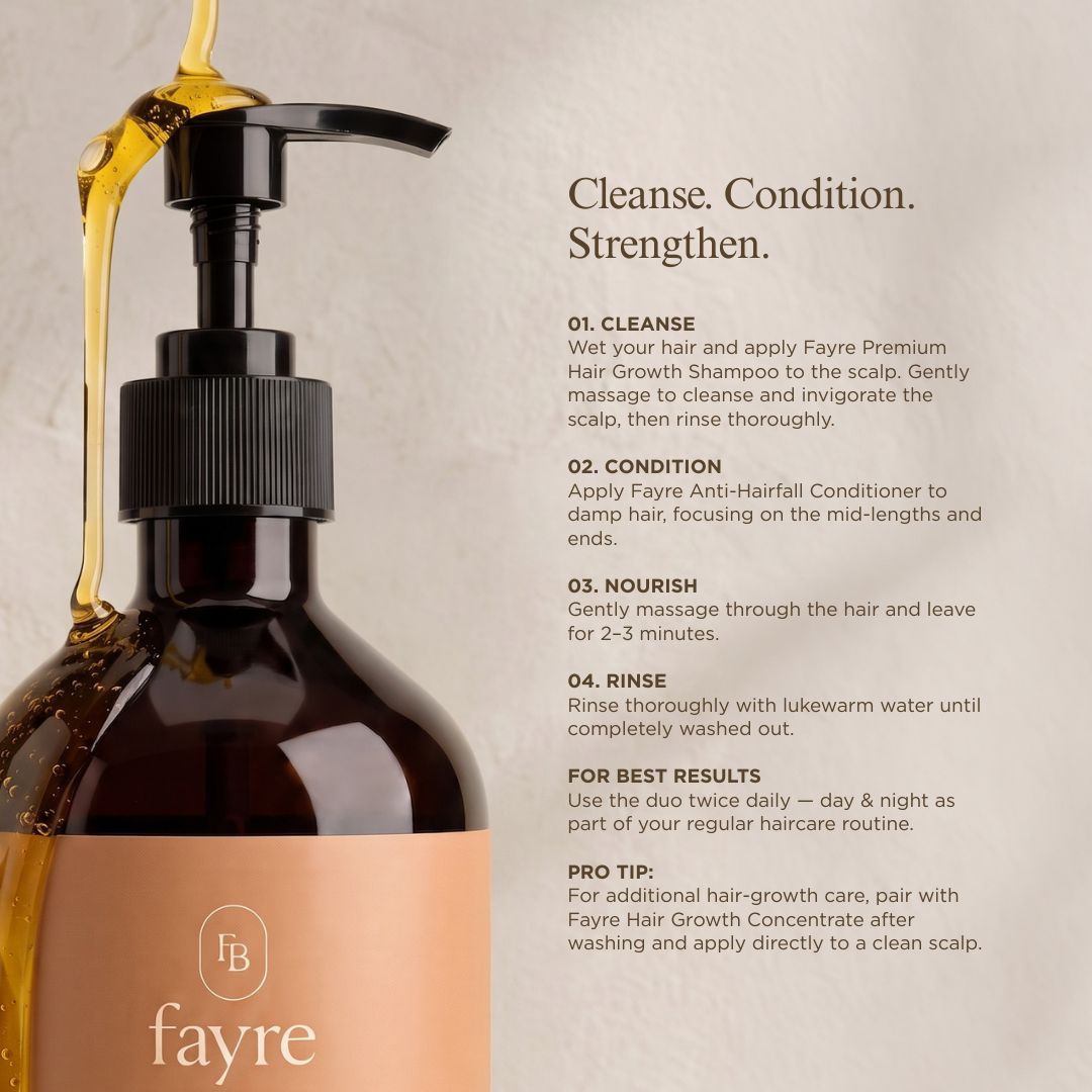 Fayre Premium Hair Growth Shampoo & Anti-hairfall Conditioner Duo