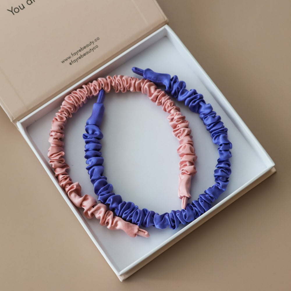 Fayre Silk Ruched Hairband Set