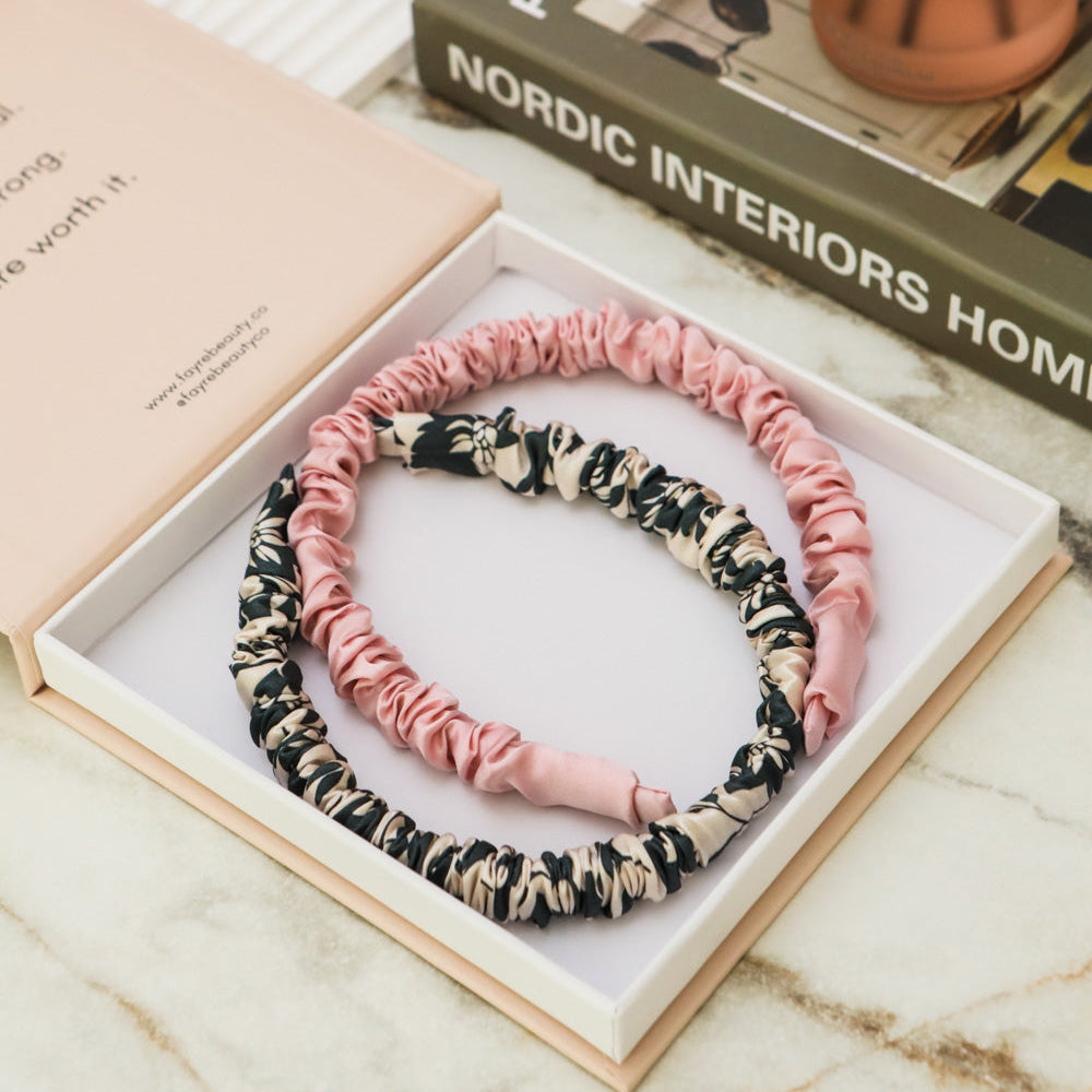 Fayre Silk Ruched Hairband Set