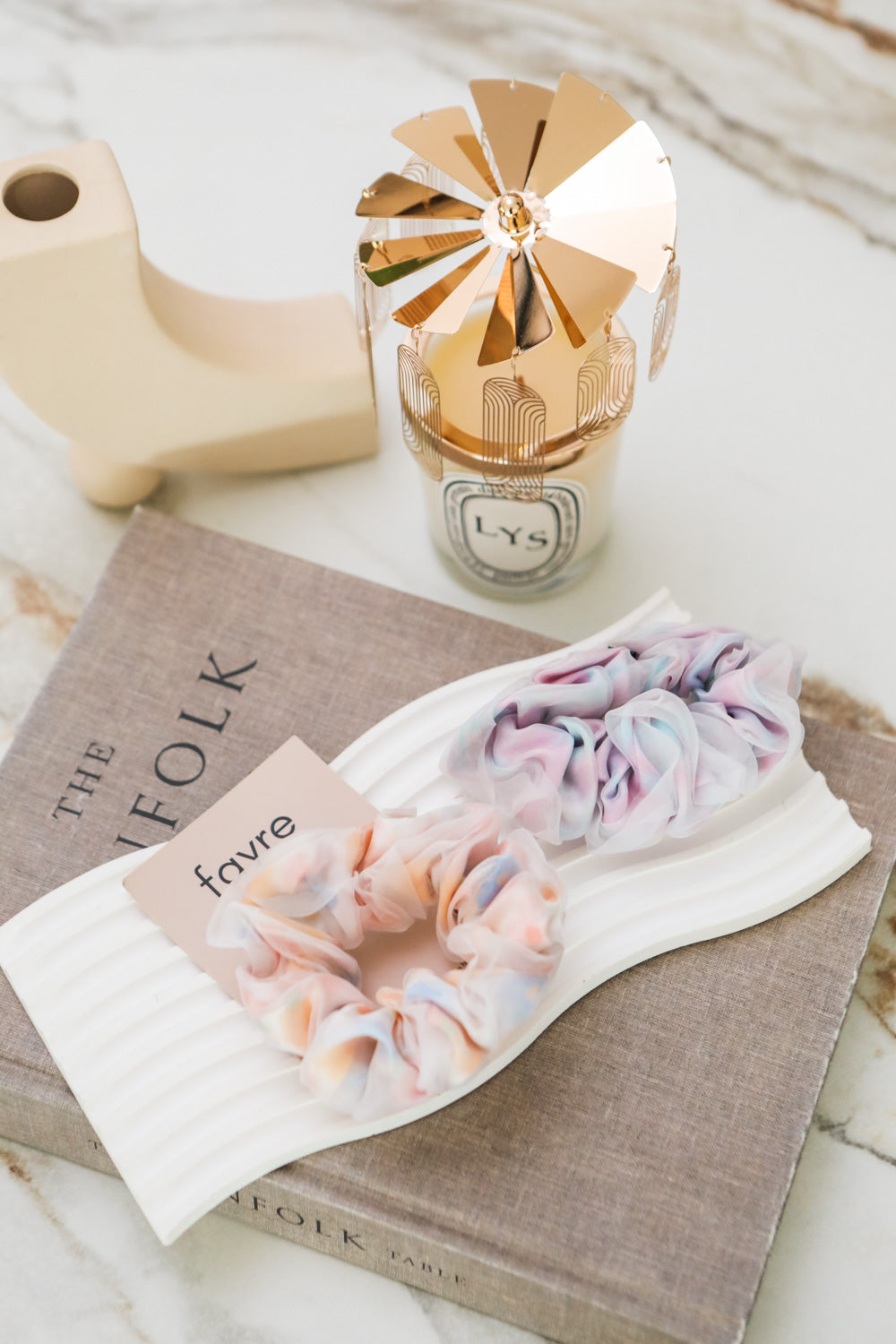 Fayre Organza Silk Scrunchie Duo