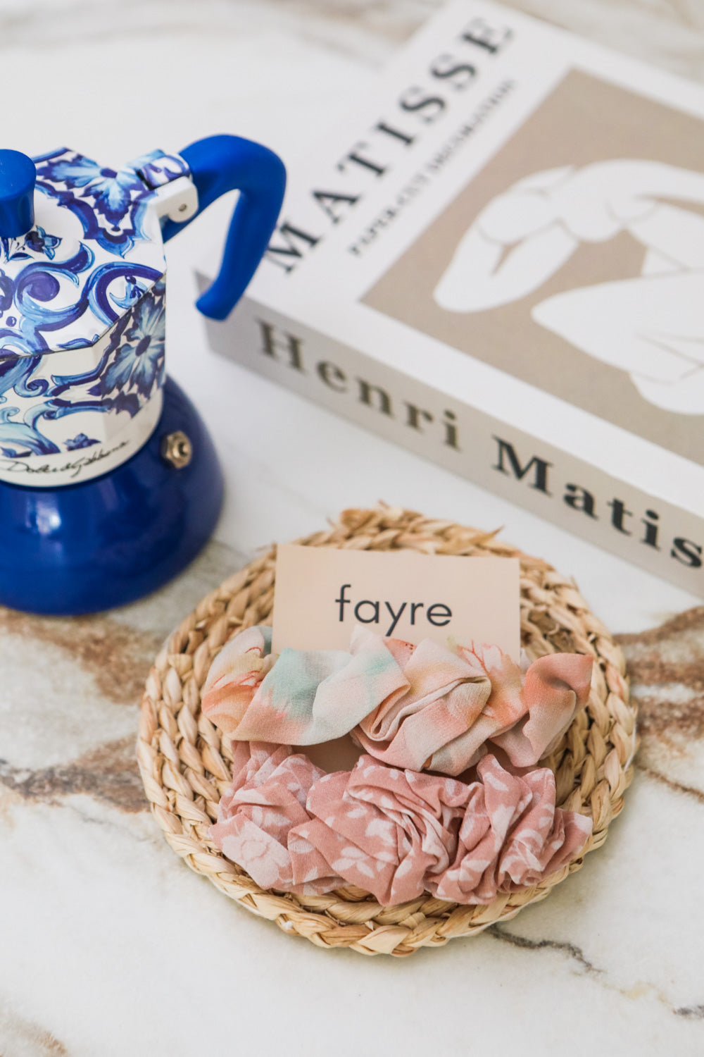 Fayre Silk Chiffon Scrunchie Duo