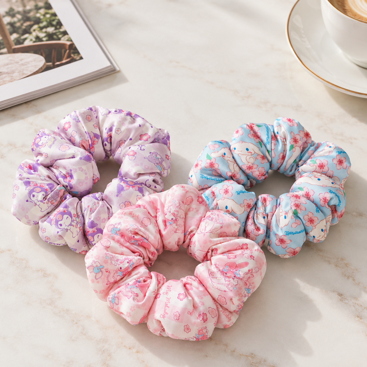 Fayre Silk Pillow Scrunchies Trio