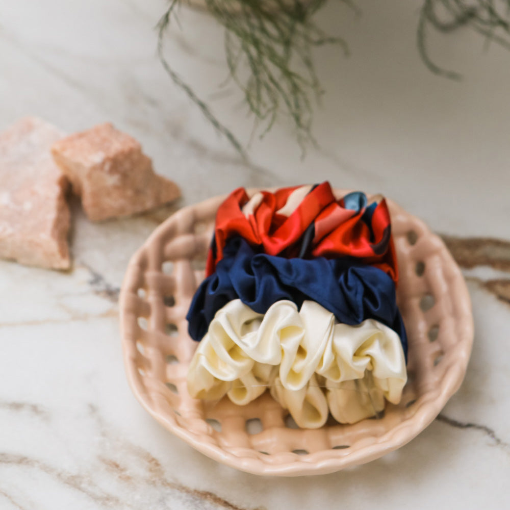 Fayre Silk Scrunchie Trio