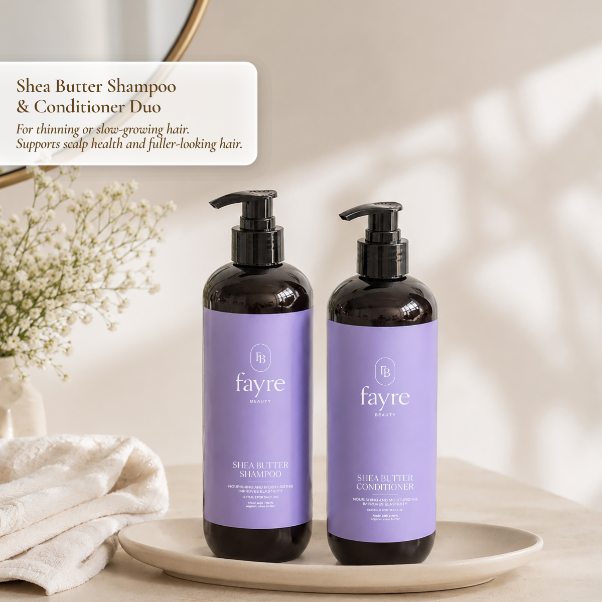 Fayre Shea Butter Shampoo & Conditioner Duo