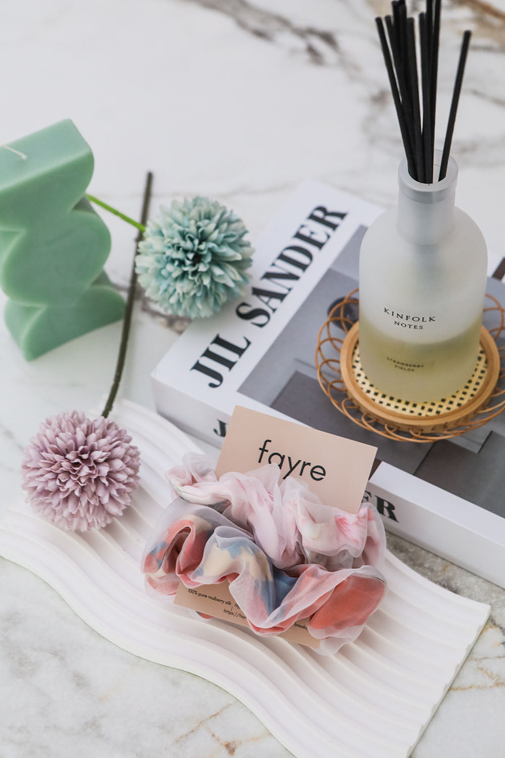 Fayre Organza Silk Scrunchie Duo
