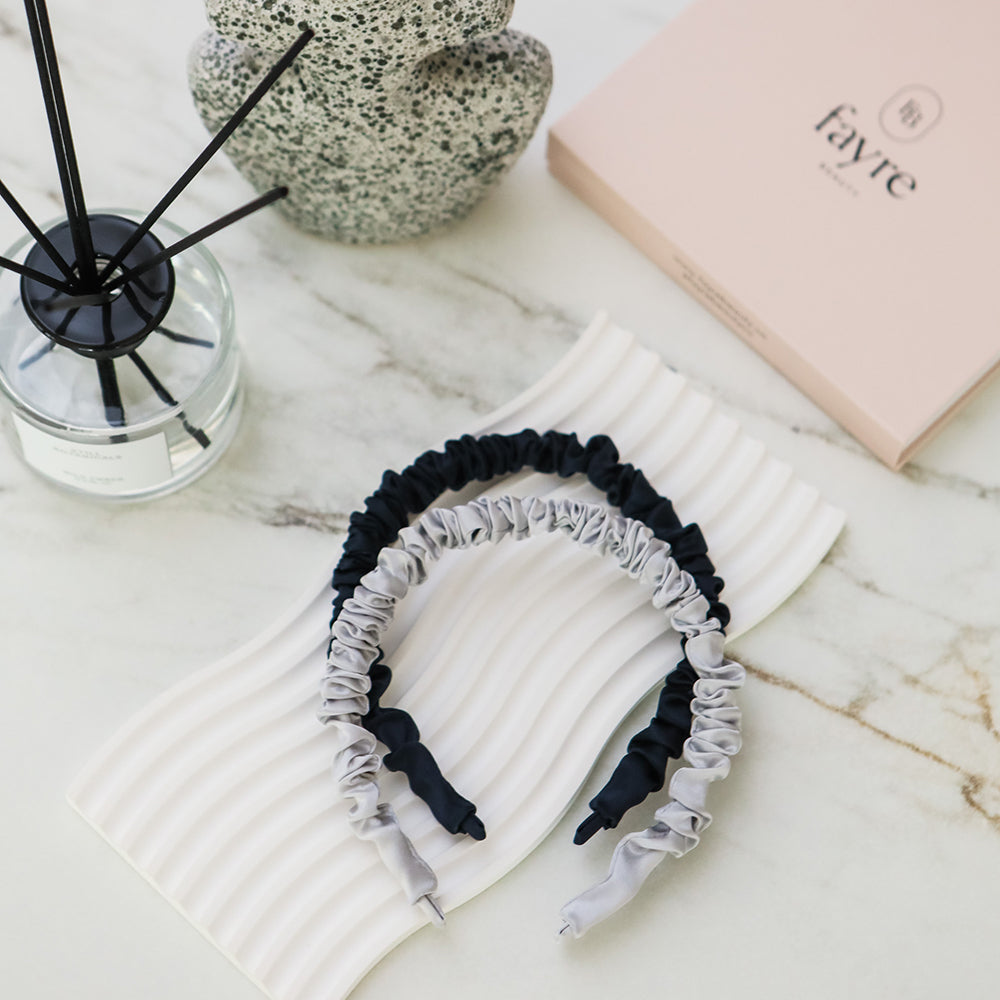 Fayre Silk Ruched Hairband Set