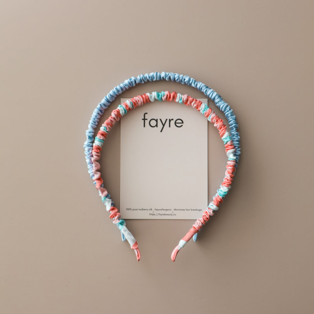 Fayre Silk Thin Ruched Hairband