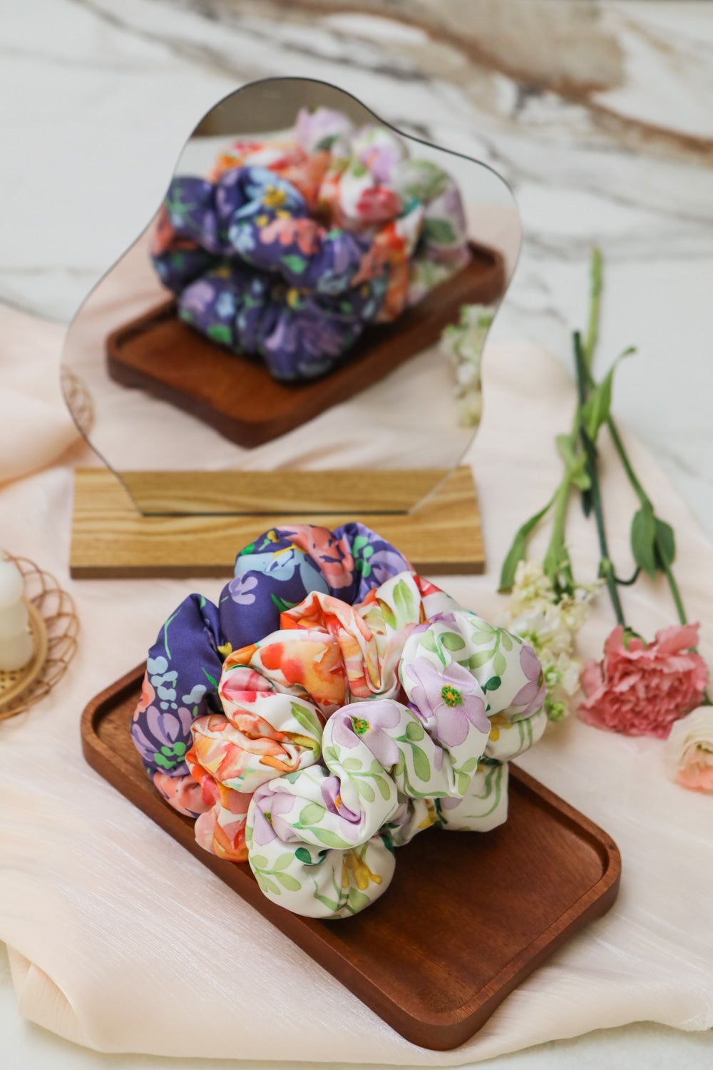 Fayre Silk Pillow Scrunchies Trio